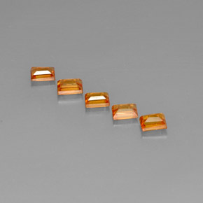 Sapphire Gemstone in 4.2 x 3.2 mm Size for Sale, Sapphire Stone in Yellow Orange Color