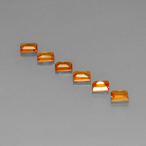 Sapphire Gemstone in 4 x 3 mm Size for Sale, Sapphire Stone in Yellow Orange Color