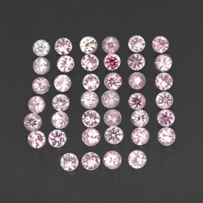 0.76 ct Pink Sapphire Stone, Natural Sapphire in Round Facet Shape for Sale