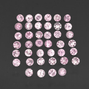 0.74 ct Pink Sapphire Stone, Natural Sapphire in Round Facet Shape for Sale