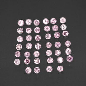 0.74 ct Pink Sapphire Stone, Natural Sapphire in Round Facet Shape for Sale