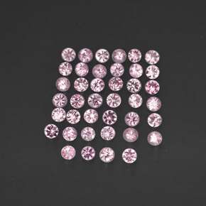 0.73 ct Pink Sapphire Stone, Natural Sapphire in Round Facet Shape for Sale
