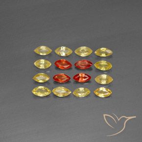 Multicolor Sapphire Gem - 0.1ct Marquise Facet (ID: 303385)