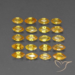 3.73 ctw Yellow Sapphire Stones, Natural Sapphire in Marquise Facet Shape for Sale