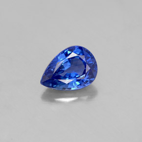 0.97 ct Blue Sapphire Gemstone, Sapphire Gem in Pear Facet Shape for Sale.