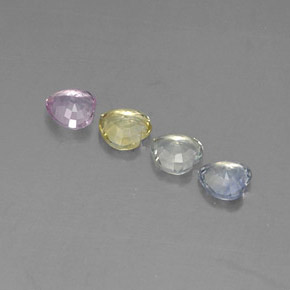 Sapphire Gemstone in 4.6 x 4.4 mm Size for Sale, Sapphire Stone in Multicolor Color