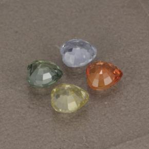 Sapphire Gemstones in 4.1 x 4.1 mm Size for Sale, Sapphire Stones in Multicolor Color