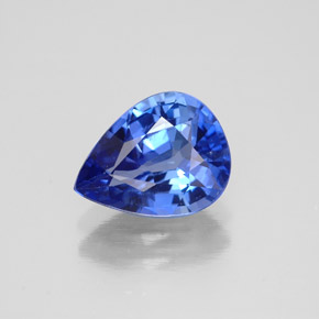 2.11 ct Blue Sapphire Gemstone, Sapphire Gem in Pear Facet Shape for Sale.