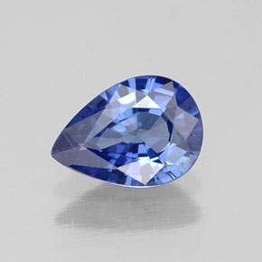 0.70 ct Blue Sapphire Gemstone, Sapphire Gem in Pear Facet Shape for Sale.
