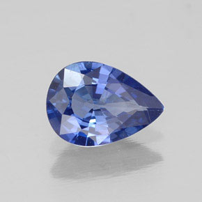 0.70 ct Blue Sapphire Stone, Natural Sapphire in Pear Facet Shape for Sale
