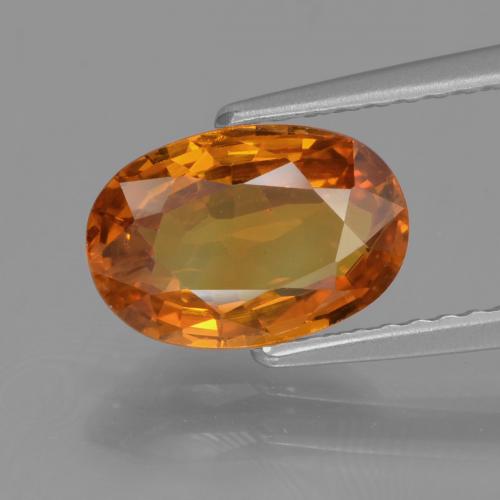 Arancione scuro Zaffiro Gem - 2.2ct Ovale sfaccettato (ID: 305417)