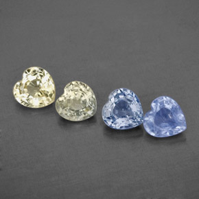 1.61 ct Multicolor Sapphire Gemstone, Sapphire Gem in Heart Facet Shape for Sale.