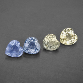 1.61 ct Multicolor Sapphire Stone, Natural Sapphire in Heart Facet Shape for Sale