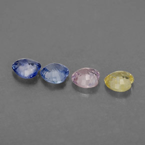 Sapphire Gemstone in 4.3 x 4.3 mm Size for Sale, Sapphire Stone in Multicolor Color
