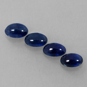 1.54 ct Blue Sapphire Gemstone, Sapphire Gem in Oval Cabochon Shape for Sale.