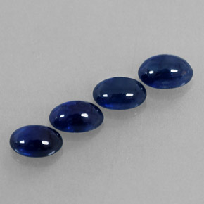 1.54 ct Blue Sapphire Stone, Natural Sapphire in Oval Cabochon Shape for Sale