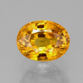 1.97 ct Yellow Sapphire Gemstone, Sapphire Gem in Oval Facet Shape for Sale.