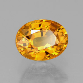 1.97 ct Yellow Sapphire Stone, Natural Sapphire in Oval Facet Shape for Sale