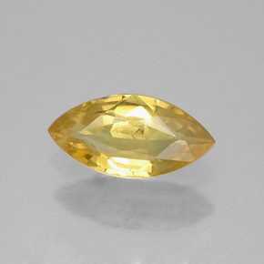 0.59 ct Yellow Sapphire Gemstone, Sapphire Gem in Marquise Facet Shape for Sale.