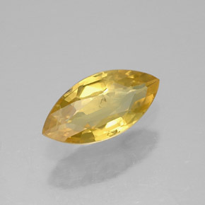0.59 ct Yellow Sapphire Stone, Natural Sapphire in Marquise Facet Shape for Sale