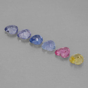 Sapphire Gemstone in 4.5 x 4.4 mm Size for Sale, Sapphire Stone in Multicolor Color