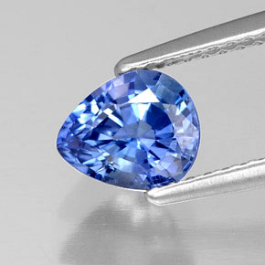 1.33 ct Blue Sapphire Gemstone, Sapphire Gem in Pear Facet Shape for Sale.