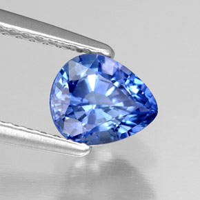 1.33 ct Blue Sapphire Stone, Natural Sapphire in Pear Facet Shape for Sale