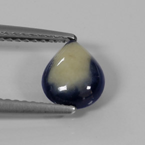 1.31 ct Bi-color Sapphire Gemstone, Sapphire Gem in Pear Cabochon Shape for Sale.