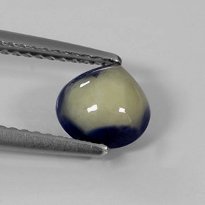 1.39 ct Bi-color Sapphire Gemstone, Sapphire Gem in Pear Cabochon Shape for Sale.