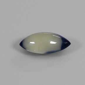1.09 ct Bi-color Sapphire Gemstone, Sapphire Gem in Marquise Cabochon Shape for Sale.