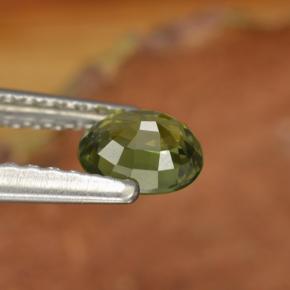 Sapphire Gemstone in 5.1 x 4.2 mm Size for Sale, Sapphire Stone in Green Color