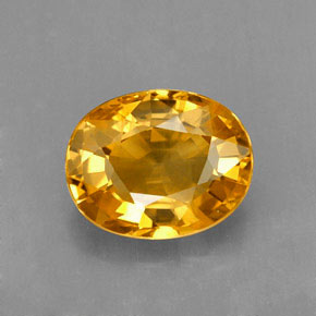 2.04 ct Gold Sapphire Gemstone, Sapphire Gem in Oval Facet Shape for Sale.