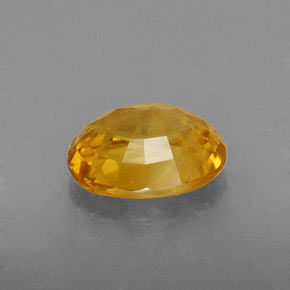 Sapphire Gemstone in 8.4 x 6.7 mm Size for Sale, Sapphire Stone in Yellow Golden Color
