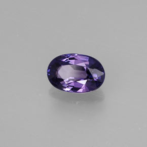 0.55 ct Violet Sapphire Stone, Natural Sapphire in Oval Facet Shape for Sale