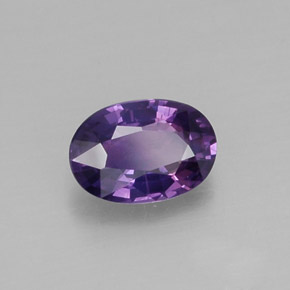 0.60 ct Violet Sapphire Stone, Natural Sapphire in Oval Facet Shape for Sale