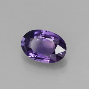 0.56 ct Violet Sapphire Stone, Natural Sapphire in Oval Facet Shape for Sale