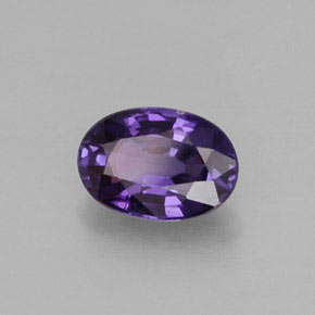 0.64 ct Violet Sapphire Stone, Natural Sapphire in Oval Facet Shape for Sale