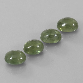 7.83 ctw Green Sapphire Stones, Natural Sapphire in Oval Cabochon Shape for Sale