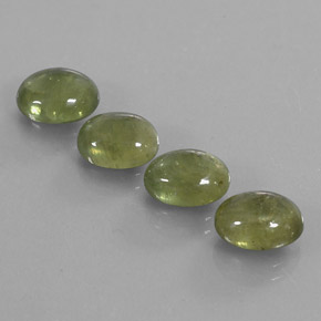 11.12 ct Green Sapphire Gemstone, Sapphire Gem in Oval Cabochon Shape for Sale.