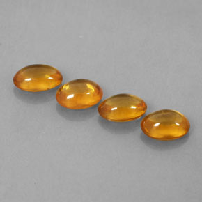 Sapphire Gemstones in 6 x 4 mm (calibrated) Size for Sale, Sapphire Stones in Yellow Orange Color