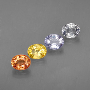 2.00 ct Multicolor Sapphire Gemstone, Sapphire Gem in Oval Facet Shape for Sale.