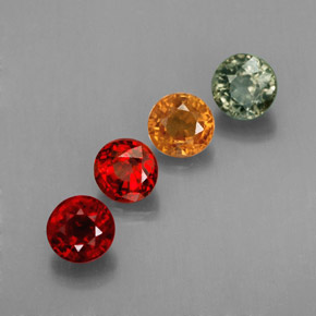 2.61 ct Multicolor Sapphire Gemstone, Sapphire Gem in Round Facet Shape for Sale.