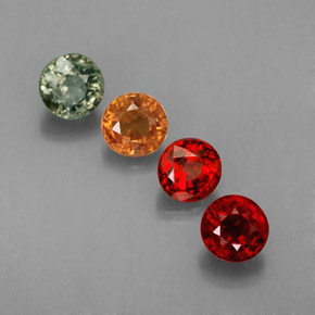 2.61 ct Multicolor Sapphire Stone, Natural Sapphire in Round Facet Shape for Sale