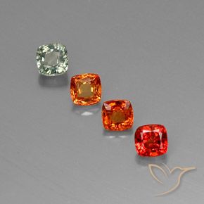 Multicolor Zafiro Gema - 0.6ct Corte en Forma Cojín (ID: 310858)