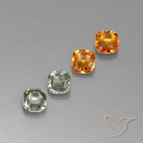 1.57 ctw Multicolor Sapphire Stones, Natural Sapphire in Cushion-Cut Shape for Sale