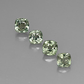 Verde claro Zafiro Gema - 0.7ct Corte en Forma Cojín (ID: 310863)