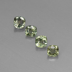 Verde bosque claro Zafiro Gema - 0.5ct Corte en Forma Cojín (ID: 310867)