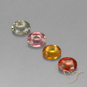 Многоцветный Сапфир Камень - 0.4ct Фасетный Овал (ID: 310906)