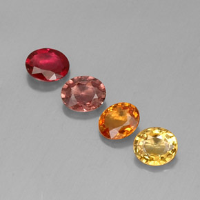 Mehrfarbig Saphir Edelstein - 0.5ct Oval facettiert (ID: 310907)