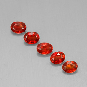 1ct Oval Facet Red Orange Sapphire for sale thumb image of 1ct Oval Facet Red Orange Sapphire (ID: 310914)
